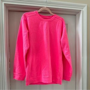 NEW S neon pink blank comfort colors crew neck sweatshirt - unisex men’s women’s